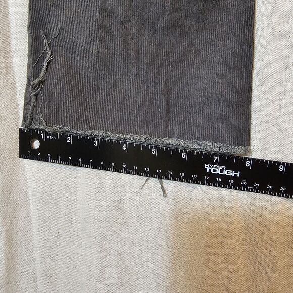 Current/Elliott Corduroy The Kick Jean Cropped in Washed Black Frayed Hem Sz 27 - Picture 9 of 12
